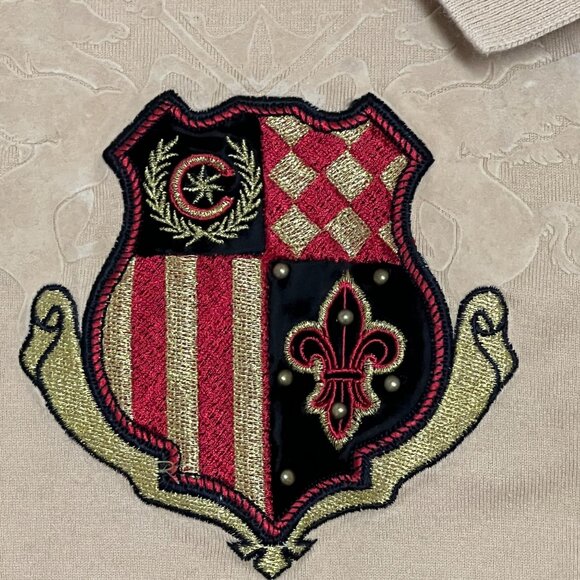 Vtg Coogi Royal Crest Polo 4XL Khaki Embroidered Cotton Y2K Chic Streetwear - Picture 3 of 16